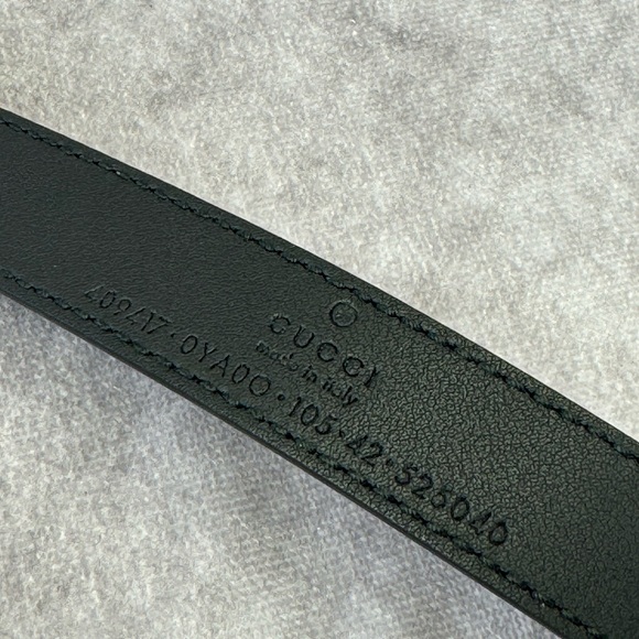 Gucci Double G Marmont Slim Black Leather Belt 409417 105/42 - Picture 11 of 12